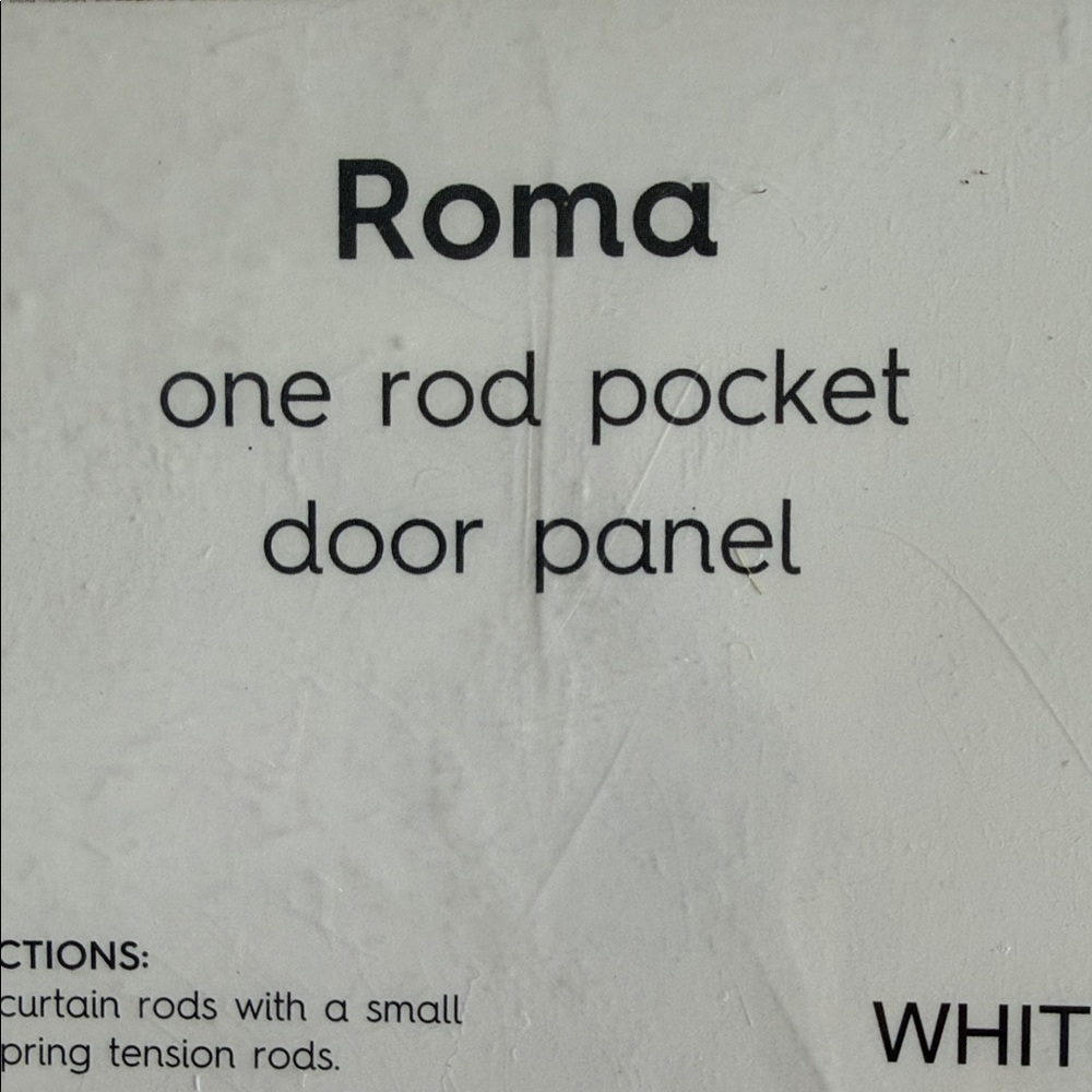 Roma Sheer Door Panel - White - Picture 5 of 6